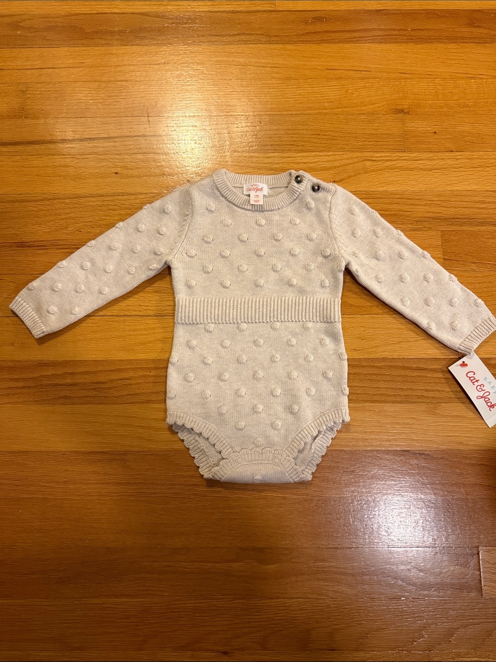 Cat & Jack Textured Knit Bubble Bodysuit Size 12 months
